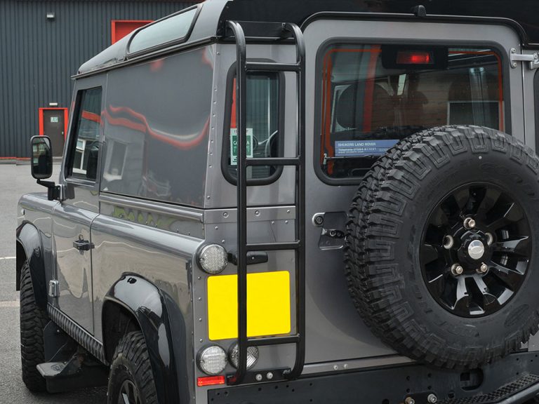 rear of land rover defender