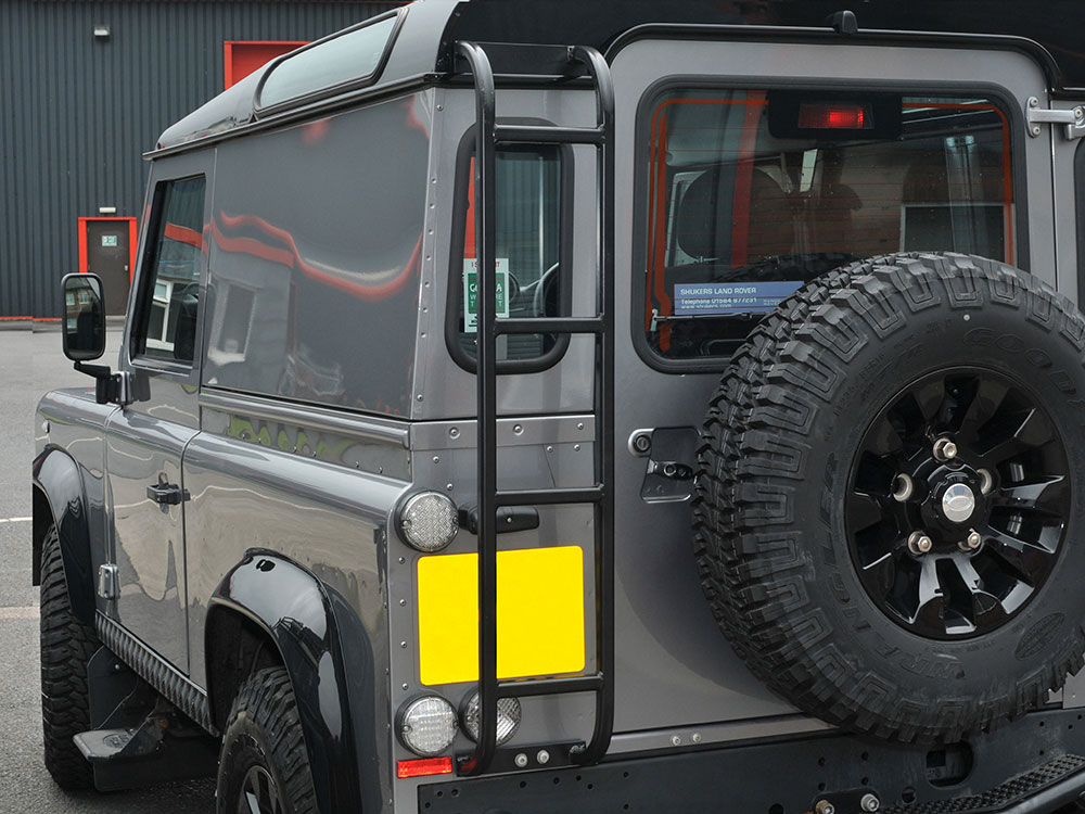 rear of land rover defender